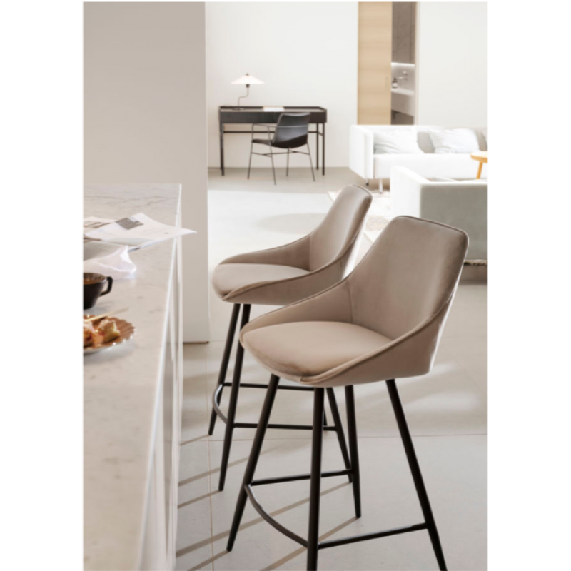 RO SIERRA BAR CHAIR BEIGE/BLACK